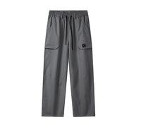 RUMAOZIA Cargohose Herren Baggy Cargo Hose Harajuku Hosen Hip Hop Y2K Fallschirmhose Jogginghose Streetwear Track Pants mit Kordelzug Vintage Stretch-Stoff für Frühling Sommer Herbst Urlaub, Alltag