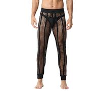 RUMAOZIA Durchsichtig Mesh Hose Herren Netzstoff Pants Schlaghose Freizeit Netz Leggings Lang Atmungsaktiv Jogginghose Party Hosen Mesh-Hose Fischnetz Hose Transparent Muskel Fischnetzhose