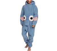 RUMAOZIA Elefanten Jumpsuit Herren Kuschelig Flauschig Fleece Gefüttert Schlafanzug Lustige Elefanten Teddy Fleece Einteiler Overall Anzug Herren Paar Jumpsuit Winter Plüsch Warm Hausanzug