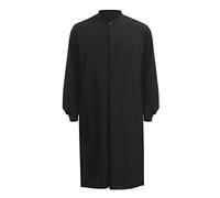 RUMAOZIA Gebetskleidung für Männer Muslimische Kleider Herren Muslim Kaftan Abaya Herren Baumwolle Leinen Thobe Lang Kleider Islamische Hemd Knöpf Einfarbig Saudi-Arabien Dubai Robe