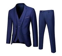 RUMAOZIA Herren Anzug 3 Teilig Slim Fit Anzüge Business Suit Formal Festliche Freizeitanzug Modern Hochzeitsanzug einfarbig jacke + Weste + Hose Hochzeitsanzug Set Sakko Klassischer Party Suits