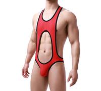 RUMAOZIA Herren Bodysuit Body Unterwäsche Männer Atmungsaktiv Jumpsuit Stretch Stringbody Einteilig Reizwäsche Overall Unterhemd Straps Slips Bodysuit Sexy Badehose Bikini Outfits Erotische Dessous