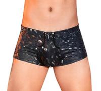 RUMAOZIA Herren Boxershorts PU Leder Shorts Party Club Enge Shorts Männer Unterhose Latex Kurze Hose Wetlook Boxer Latex Kurze Hose Legging Sportleggings Lack Optik Hipster Slip Unterwäsche