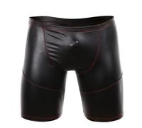 RUMAOZIA Herren Boxershorts PU Leder Shorts Party Club Enge Shorts Männer Unterhose Latex Kurze Hose Wetlook Boxer Latex Kurze Hose Legging Sportleggings Lack Optik Hipster Slip Unterwäsche