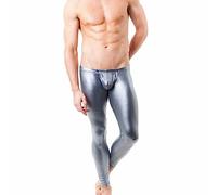 RUMAOZIA Herren Glänzendem Latex Leggings Herren Wetlook Leder Leggings Sexy Strumpfhosen Wetlook Glanz Lack-Optik Legging Enge Hosen Unterwäsche Pants Latex Hose für Männer
