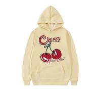 RUMAOZIA Herren Kapuzenpullover mit Kirsche Muster Casual Sweatshirt Hoodies Männer Oversized Langarm Kapuzenpulli Locker Kapuzenpulli Hoody Pullover mit Kordelzug Herbst Winter Y2K Sweatjacke