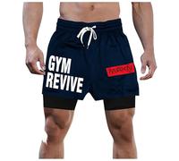 RUMAOZIA Herren Laufshorts 2 in 1 Shorts Gym Athletic Shorts Outdoor Marathon Workout Trainingsshorts Sportliche schnelltrocknend Fitnessstudio leichte Bodybuilding-Hose mit Taschen Sweatshorts