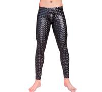 RUMAOZIA Herren Leder Leggings Made in Germany - Lederhose in Schwarz Matt, Kunstleder Enganliegend, Meggings Wetlook Latex Lack Optik