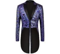 RUMAOZIA Herren Pailletten Sakko Anzüge & Sakkos Für Glitzer Anzug Regular Fit Smokings Kostüm Fasching Karneval Weihnachts 80er Jahre Outfit Faschingskostüme Männer Jackett Weihnachtskleidung