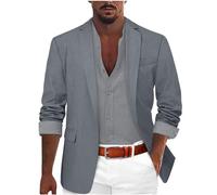 RUMAOZIA Herren Sakko Anzugsakko Regular Fit Blazer Sport Mantel Sportlich Freizeit Regular Fit Anzugjacken Einfarbig Festliche Jacke Leichte 2 Knöpfe Business Anzugjacke Männer Hochzeit Jackett