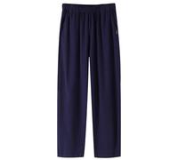 RUMAOZIA Herren Schlafanzughose Hose Baumwolle Lang unterwäsche Casual Hosen Nachtwäsche Pyjamahose Elastik-Bund Schlafen mit Taschen Yoga Sport Freizeit Stoffhose Sommer Leicht Luftig Pyjamahose