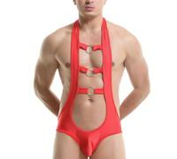 RUMAOZIA Herren Sexy Wrestling Singlet Slim Fit Boxer Unterwäsche Overall Einteiler Sportshirt Glossy Silky Jumpsuit Atmungsaktiv Leotard Bodysuit Herren ÖL Glanz Body Ärmellos Bodysuit