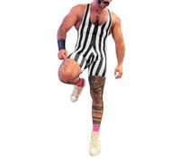 RUMAOZIA Herren Stehkragen Reißverschluss Sport Fitness Einteiler Overall Bodysuit Gym Body Badeanzug Gymnastik Trikot Schwimmanzug Neoprenanzüge Männer Bademode Unterhemd Ärmellos Jumpsuit