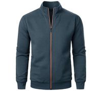 RUMAOZIA Herren Strickjacke Cardigan Feinstrick Sweatjacke mit Reißverschluss Herbst Lange/Kurze Gestrickt Freizeitjacke Bequeme Leichte Wintermantel Regular Fit Pullover Klassisch Sportjacke