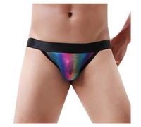 RUMAOZIA Herren-Tanga Regenbogen Sexy Hüfthalterlose Slips Glänzend Unterwäsche Gay Reizwäsche Sissy Dessous Männer G-String Underwear Thong Slips String Tanga Jockstrap Reizwäsche Clubwear