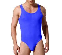 RUMAOZIA Herren Transparent Body Stretch Wrestling Singlet Top Ärmellos Bodysuit Unterhemd Tank Top Kompression Unterwäsche Stringbody Einteiler Sportshirt Männer Leotard Unterhemd Dessous