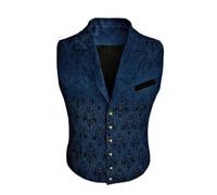 RUMAOZIA Herren Vintage Weste Steampunk Gothic Stehkragen Knopf Krawatte Weste Gotisch Steampunk Mittelalter Oktoberfest Renaissance Lederweste für Karneval Halloween Party Cosplay Kostüm