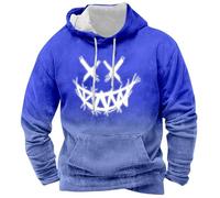 RUMAOZIA Hoodie Herren Oversize mit Druck Y2K Kapuzenpullover mit Smiley-Druck Hip Hop Casual Sweatshirt Langarm Basic Pullover Hoody mit Kapuze Herbst Winter Sweatshirt Warm Bequem Kapuzenpulli