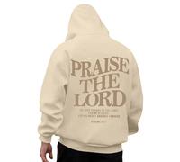 RUMAOZIA Hoodie Herren Pullover Jesus Loves You Kapuzepullover Alphabet-Druck Sweatshirt Langarm Sweatshirts Lässig Lose Pullover Mit Tasche Oversize Pulli Weich Y2K Warm Freizeit Sport Langarmshirt