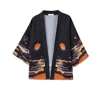 RUMAOZIA Japanische Kimono Jacke Strickjacke Herren Kimono Cardigan Bademantel Vintage Stickerei Mäntel Robe Langarmshirt Casual Druck Frühling Sommer Chinesischer Stil Nachtwäsche Happi Hemden