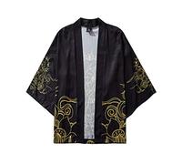 RUMAOZIA Japanische Kimono Jacke Strickjacke Herren Kimono Cardigan Bademantel Vintage Stickerei Mäntel Robe Langarmshirt Casual Druck Frühling Sommer Chinesischer Stil Nachtwäsche Happi Hemden