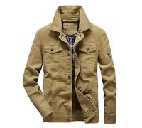 RUMAOZIA Jeansjacke Herren Übergangsjacke Jeans Cargo Jacke Denim Jacket Freizeitjacke Vintage Classic Herbst Winter Outdoorjacke Wanderjacke Trucker Jacket Männer Denim Jacken mit Knöpfen