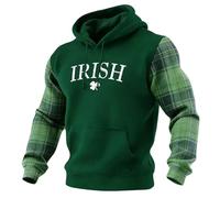 RUMAOZIA Kapuzenpullover Herren St. Patricks Day Kostüm Hoodie St. Patrick's Waffel grünes Oberteil modisch Glückskleeblatt Druck Kapuzen-Sweatshirt Festival Outfits für Irish Day