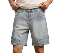 RUMAOZIA Kurze Jeans Herren Kurze Hosen Herren Klassiker Jeans Shorts Sommer Jeanhosen Baggy Bermuda Shorts Casual Outdoorshorts Freizeitshorts mit Taschen Denim Herrenshorts Männer Sommershorts