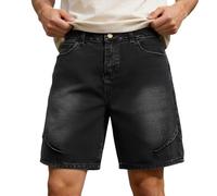 RUMAOZIA Kurze Jeans Herren Kurze Hosen Herren Klassiker Jeans Shorts Sommer Jeanhosen Baggy Bermuda Shorts Casual Outdoorshorts Freizeitshorts mit Taschen Denim Herrenshorts Männer Sommershorts