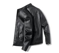 RUMAOZIA Leder Jacken Herren, Herren Pu Lederjacken Vintage Kunstleder Motorradjacke Slim Fit Bomberjacke Lässige Windjacke Übergangsjacke Sport Freizeitjacke Urlaub Wandern Oberbekleidung