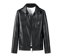 RUMAOZIA Leder Jacken Herren Vintage Lederjacken Kunstleder Motorradjacke Regular Fit Bomberjacke Mit Reißverschluss Elegant Schmale Passform Punk Windjacke Winter übergangsjacke Streetwear