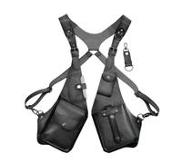 RUMAOZIA Leder Schulter Holster Tasche, Verstellbarer Schultergurt Tasche, Retro Unterarm Holster Pouch Tasche, Universelles vertikales Pistolenholster, Anti-Diebstahl-Holster für Outdoor-Reisen
