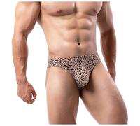 RUMAOZIA Leopard Tanga Herren G-String Unterwäsche Dessous String Thongs Männer Low Waist Unterhose Shorts Dessous Reizwäsche Sexy Slip Jockstrap T-Back Comfy U Convex Bulge Pouch Man Bikini