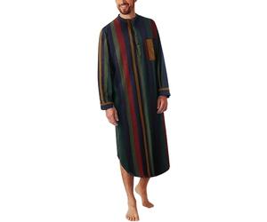 RUMAOZIA Muslimische Kleider Herren Ethnische Kaftan Herren Baumwolle Leinen Robe Ethno Nachthemd Roben Langarm Druck Gebetskleidung FüR MäNner Bunte Gestreiftes Lang Lose Freizeitkleid