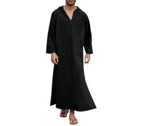 RUMAOZIA Muslimische Kleider Herren Gebetskleidung für Männer Muslim Kaftan Abaya Herren Dubai Robe Mittlerer Osten Ethnisch Kandoura Saudi Stil Dishdasha Araber Thobe Arabische Kleidung