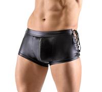 RUMAOZIA Shorts Herren Kurze Lederhose Sexy Wetlook Boxershorts Stretch Sport Training Laufen Joggingshose Lack Lederoptik Hose Kurze Leggings Slim Fit Ledershorts Ledershorts Punk Clubwear