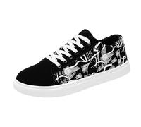 RUMAOZIA Sneaker Herren Atmungsaktiv Laufschuhe Slip on Sportschuhe Vintage Stoffschuhe Modische Outdoor Leinwand Freizeitschuhe Blumenmuster Herrenschuhe Sommerschuhe Business Streetwear