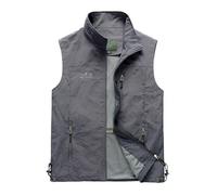 RUMAOZIA Sommerweste Herren Leicht Outdoor Weste Übergrößen Anglerweste Jagdweste Ohne Ärmel Jacke Camping Arbeitsweste Atmungsaktiv Sport Multifunktionsweste Dünne Softshelljacke für Herren