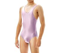 RUMAOZIA String Body für Herren Öl Strumpfhosen Wetlook Erotische Wäsche Kurz Glänzend Unterhemd Stretch Einteiler Stringbody Eng Bodysuit Business Tanktop Overall Männerbody Glossy Jumpsuit
