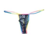 RUMAOZIA Tanga Herren G-Strings Set Herren T-Rücken Tanga String Sheer Mesh Transparent Unterwäsche Bikini Slips mit Bulge Pouch Unterhosen Party Clubwear Sexy Hosenträger Rock Dünne Unterwäsche