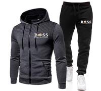 RUMAOZIA Trainingsanzug Set Herren Regular Fit Sport Anzug 2 Teilig Jogginganzug Winter Gepolstert Tracksuit mit Hoodie und Jogginghose Sportanzug Hip Hop Streetwear Teenager Sportbekleidung