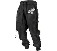 RUMAOZIA Wikinger Hose Herren Mode Wikinger Aufdruck Vintage Classic Trainingshose Nordische Mythologie Streetwear Golfhosen Warm Outdoor Trousers Jogging Relaxing Baggy Wanderhose Sporthose