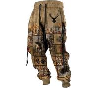 RUMAOZIA Wikinger Hose Herren Mode Wikinger Aufdruck Vintage Classic Trainingshose Nordische Mythologie Streetwear Golfhosen Warm Outdoor Trousers Jogging Relaxing Baggy Wanderhose Sporthose