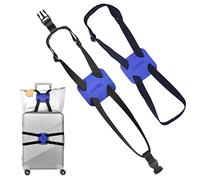 RUMILLA Gepäckgurte, Taschenspanner, elastischer Gepäckgurt, Blau, 2 Stück