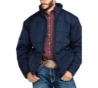 Runcati Herren Winterjacke Leichtgewicht Windproof Puffer Jacke Full Zip Up Puffy Coat für Schnee Ski Wandern Reisen Dunkelblau XL