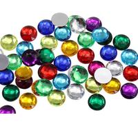 Runde Acryl-Strasssteine mit flacher Rückseite, 20 mm, Kunststoff, Kreis-Edelsteine für Kostüme, Cosplay, Juwelen, professionelle Qualität, 60 Stück