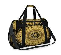 Runde Art Mandala Reisetasche für Mädchen, Jungen, Damen, Herren, Mandala, Wochenende, Übernachtung, Schultertasche, Handtasche, für Reisen, Sport, Fitnessstudio