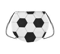 Runde Basketball-Tasche mit Kordelzug für Erwachsene, wasserdicht, Baseball-Rucksack für Mann und Frau, Sporttasche mit Kordelzug, Fußball, Small, Sportlich