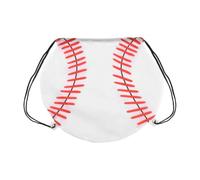 Runde Basketball-Tasche mit Kordelzug für Erwachsene, wasserdicht, Baseball-Rucksack für Mann und Frau, Sporttasche mit Kordelzug, baseball, Small, Praktisch: