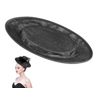 Runde Cocktailhut Fascinator Basis aus Cambric in Schwarz für Selbstgemacht | Hutboden für Hochzeitsgäste und Bastelarbeiten, Leicht zu Tragen, für Haarspangen und Kreative Deko